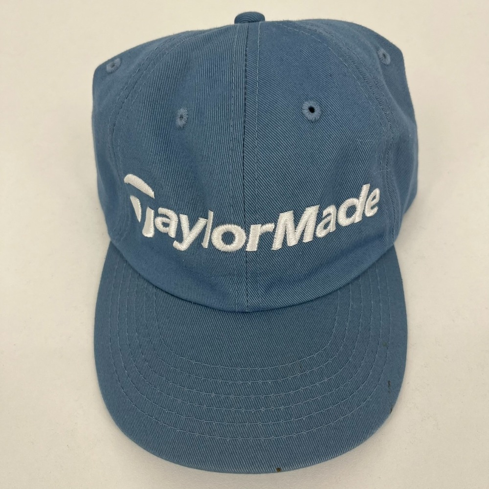 TaylorMade Womens Golf Hat Blue Embroidered Logo Adjustable Strap Back Cotton